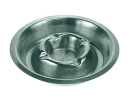 Asbak metaal verchroomd 170mm RVS stapelbaar