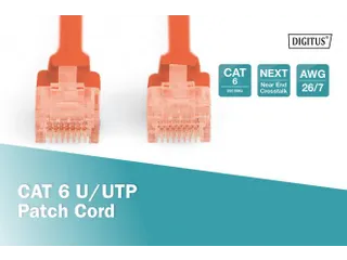 CAT 6 U-UTP patchkabel, PVC AWG 26/7 Lengte 1m Rood - 3
