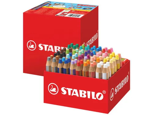 Kleurpotlood STABILO 882 woody 3-in-1 incl 4 slijpers 76 stuks assorti