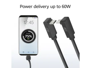 Kabel ACT USB-C hoek boven/beneden 10Gbps 2m - 10