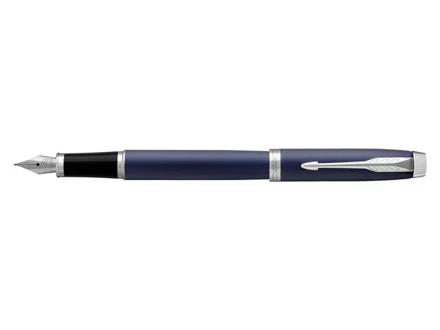 Vulpen Parker IM Matt Blue CT Finish Medium Blauwe inkt