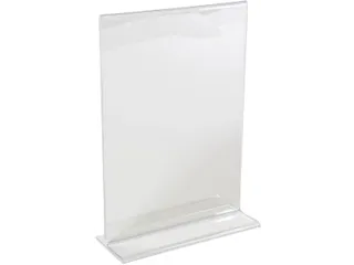 Kaarthouder Budget T-Standaard A6 1,5mm Staand Acryl set van 10 stuks - 9