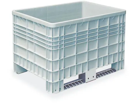 Stapelcontainer Pe 800x1200x800mm 520 liter 350kg 2 Sledepoten Grijs