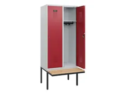 locker met bank,HxBxD 1950x800x815mm,2vak,vak B 400mm,cilinderslot