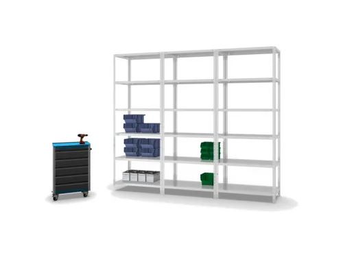 magazijnstelling,grondveld,HxBxD 2500x1000x500mm,vaklast 350kg