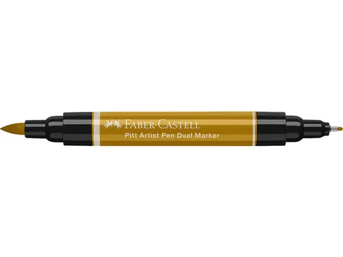 Tekenstift Faber-Castell Pitt Artist Pen duo marker 268 groen goud