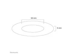 Neomounts FPMA-CRW5HM Afdekrozet - geschikt voor Ø 50 mm - geschikt v