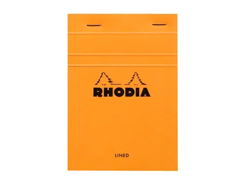 Schrijfblok Rhodia A6 lijn 80 vel 80gr oranje