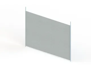 scheidingsplaat,v. inhaakstelling,HxD 400x500mm,doorgaand,staal - 1