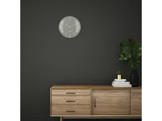 Wandklok Nextime dia 35cm bolvormig glas grijs kunststof Shade - 6