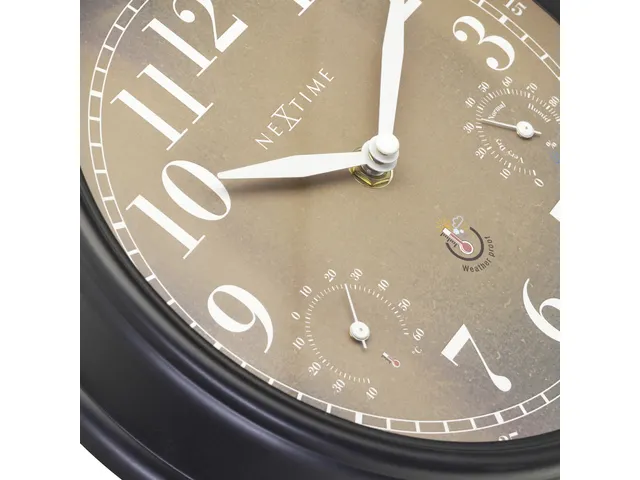 Buitenklok Nextime dia 23,5 cm Jasmine met thermo- en hydrometer cijfe
