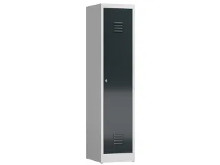 garderobekast 1800x415x500mm 1vak klink sokkel romp RAL7035 RAL7016 - 1