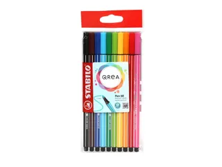 Viltstift STABILO Pen 68/10 Qrea Medium 10 stuks assorti - 2