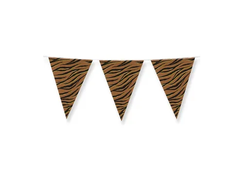 Slinger Folie vlaggen Party Flags foil Tiger Safari 30cmx10m