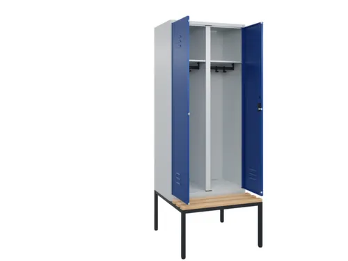 locker voor scheiding van kleding,HxBxD 2120x800x815mm,2vak