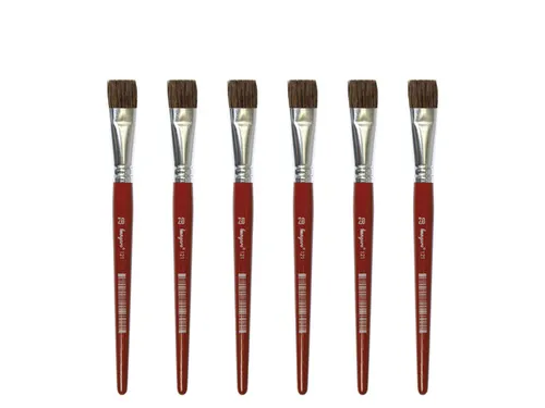 Penseel Kangaro Serie 121 plat Nr. 20 geitenhaar doos 6 stuks