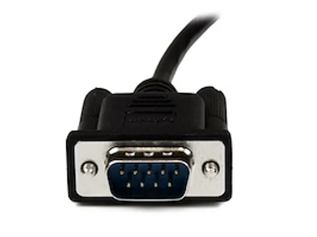 1m zwarte DB9 RS232 seriële nullmodemkabel F/M