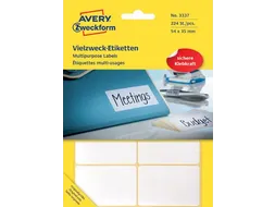 Avery Witte Etiketten Ft 54 X 35 Mm (B X H), 224 Stuks