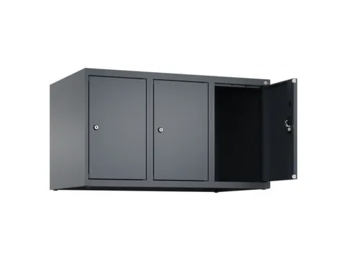 opzetkast,v. locker,3vak.,vak B 300mm,HxBxD 500x900x500mm,cilinderslot