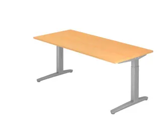 In hoogte verstelbaar bureau,HxBxD 680-850x1800x800mm,blad beuken - 1
