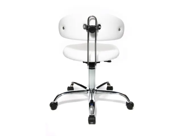 siège d'atelier pivotant,assise blanc,assise HxlxP 430-510x440x400mm