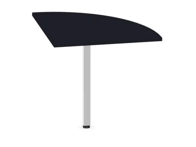 koppelelement voor bureau,90 °,HxBxD 720-840x800x800mm,rond,CC-zwart