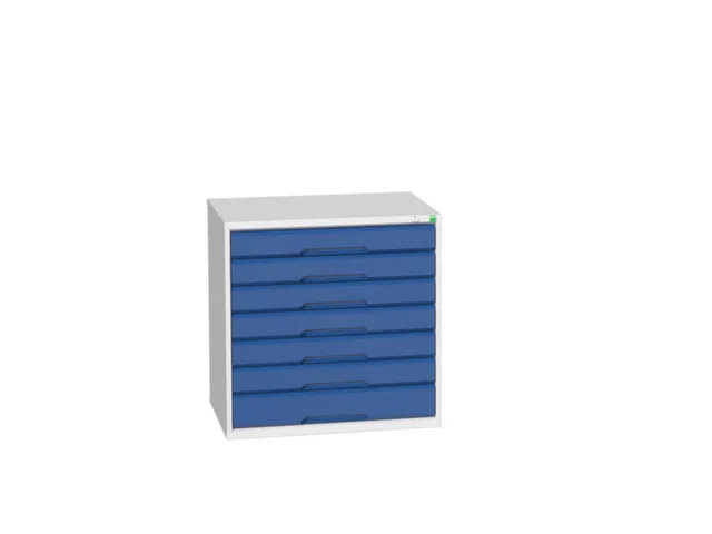 ladekast HxBxD 800x800x550mm 7laden romp RAL7035 front RAL5010