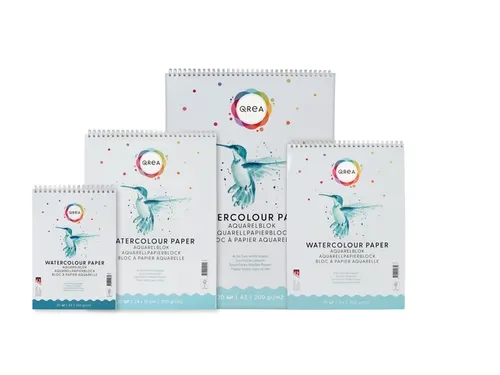 Aquarelblok Qrea 24x32 20 vel 200gr spiraal