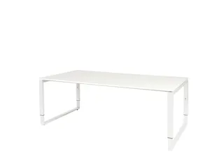 Domino Plus Vergadertafel Hoogte Instelbaar 200x100 Grijs 25mm Wit - 1
