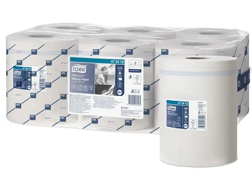 Tork 473412 Poetspapier M4 1-Laags Centerfeed Smartcore Wit
