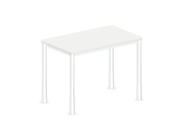 In hoogte verstelbaar bureau,HxBxD 720-840x1000x600mm,Bl-wit
