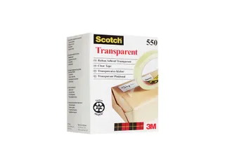 Plakband Scotch 550 19mmx66m transparant - 2