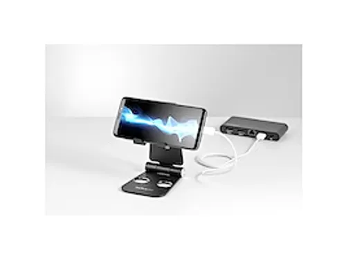 Telefoonhouder / tablethouder universeel multi angle opvouwbaar zwart