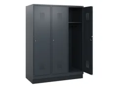 schoollocker,HxBxD 1630x1200x500mm,3vak,vak B 400mm,cil.-slot,sokkel