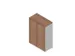 Kantoorkast Romp Aluminium Front Canaletto-Hout bxdxh 900x450x1232mm