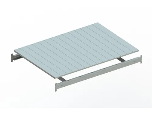 legbord van plaatstaal,v. breedvakstelling,BxD 1400x1050mm,vakl. 600kg