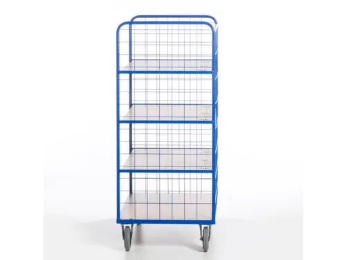 etagewagen,draagverm. 600kg,4etage(s),laadvl. LxB 1200x740mm,houtetage