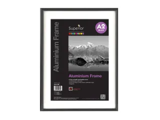 Fotolijst Seco A2 zwartkleurig Geborsteld aluminium. 11mm - 1