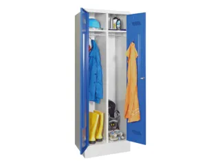 garderobekast,HxBxD 1850x600x500mm,2vak,RAL7035,front RAL7016 - 1
