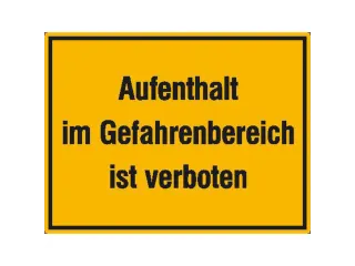 aanwijzingsbord,Verboden zich in de gevarenzone te begeven,PVC - 1
