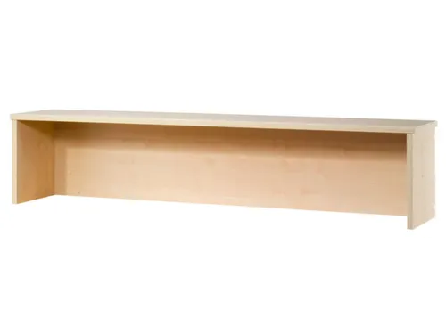 opzetvitrine,HxBxD 350x1600x320mm,hout,esdoorn,slijt- en krasvast