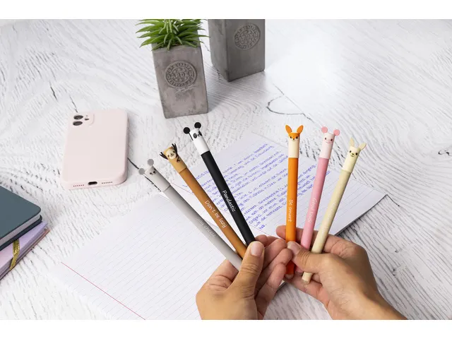 Gelpen Eberhard Faber Animal Erase-It Big schrijfkleur: blauw Tekst: G