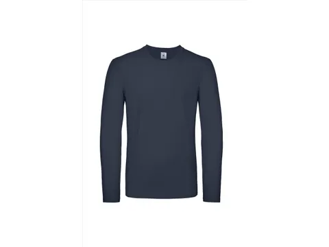 B&C E150 T-shirt met lange mouwen, marine, maat 4XL, per stuk