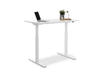 Elektrisch ihv bureau,HxBxD 700-1200x1200x600mm,blad wit,T-voet wit - 4