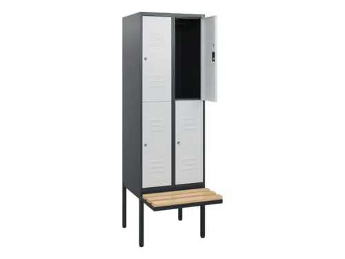 Dubbeldekse dekenkist,HxBxD 1950x600x815mm,2x2vak.,vak B 300mm
