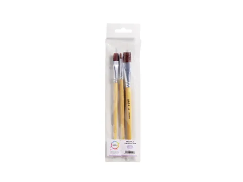 Kwast Qrea synthetisch set à 3 breedtes