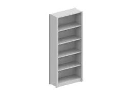 kantoorstelling,grondveld,HxBxD 1850x806x335mm,6xStalen bodem
