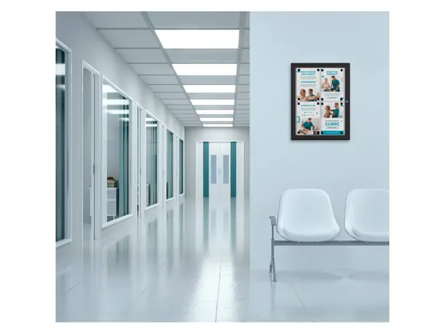 Vitrine d'affichage extérieure/intérieure 4x A4 Noir