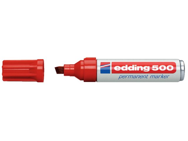 Viltstift edding 500 schuin rood 2-7mm | ViltstiftenShop.nl