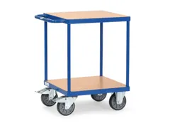 tafelwagen,draagverm. 500kg,2etage(s),laadvl. LxB 600x600mm,houtetage